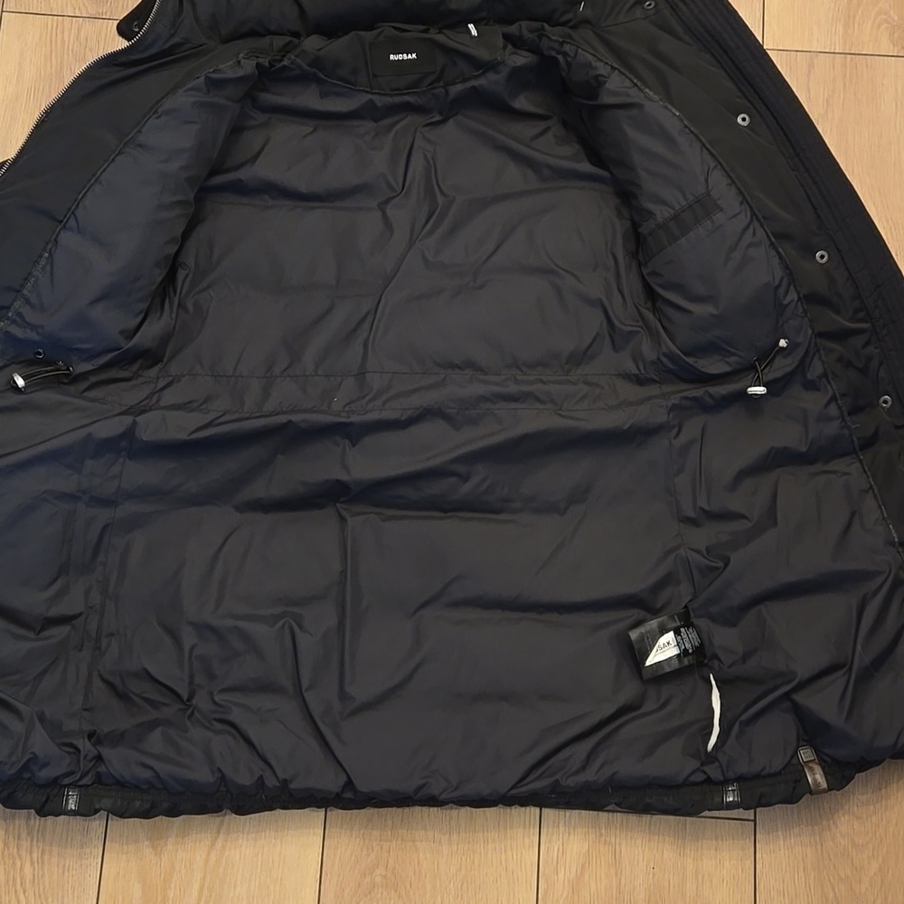 RUDSAK Black Puffer Jacket with Faux Fur Hood Sz XS - Picture 11 of 14